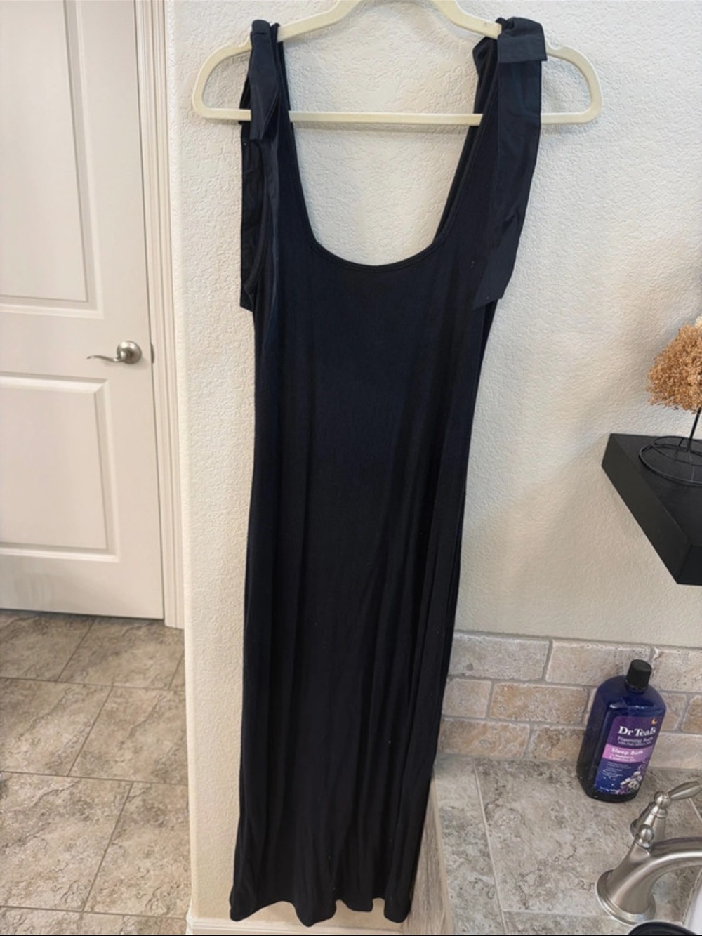 Summersalt Black Sleeveless Tie-Shoulder Maxi Dress - Women